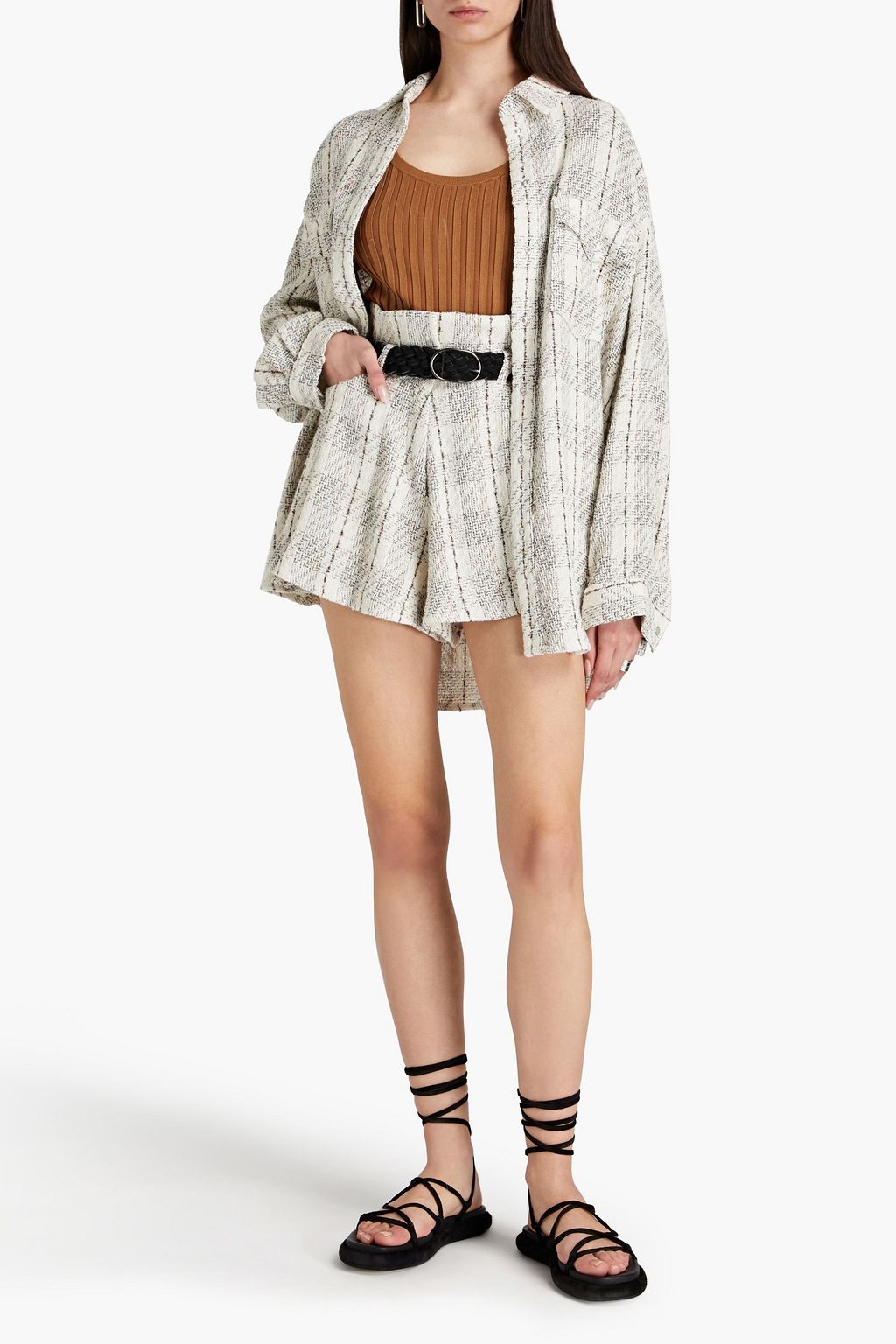 IRO Vicenta oversized cotton-blend tweed jacket