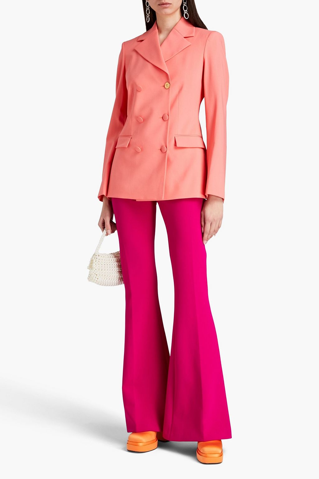 VERSACE Doppelreihiger Blazer aus Stretch-Wolle