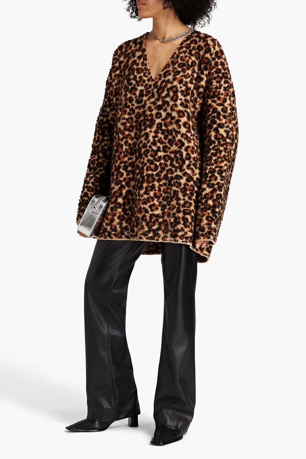 BALENCIAGA Pullover aus Jacquard-Strick aus einer Wollmischung