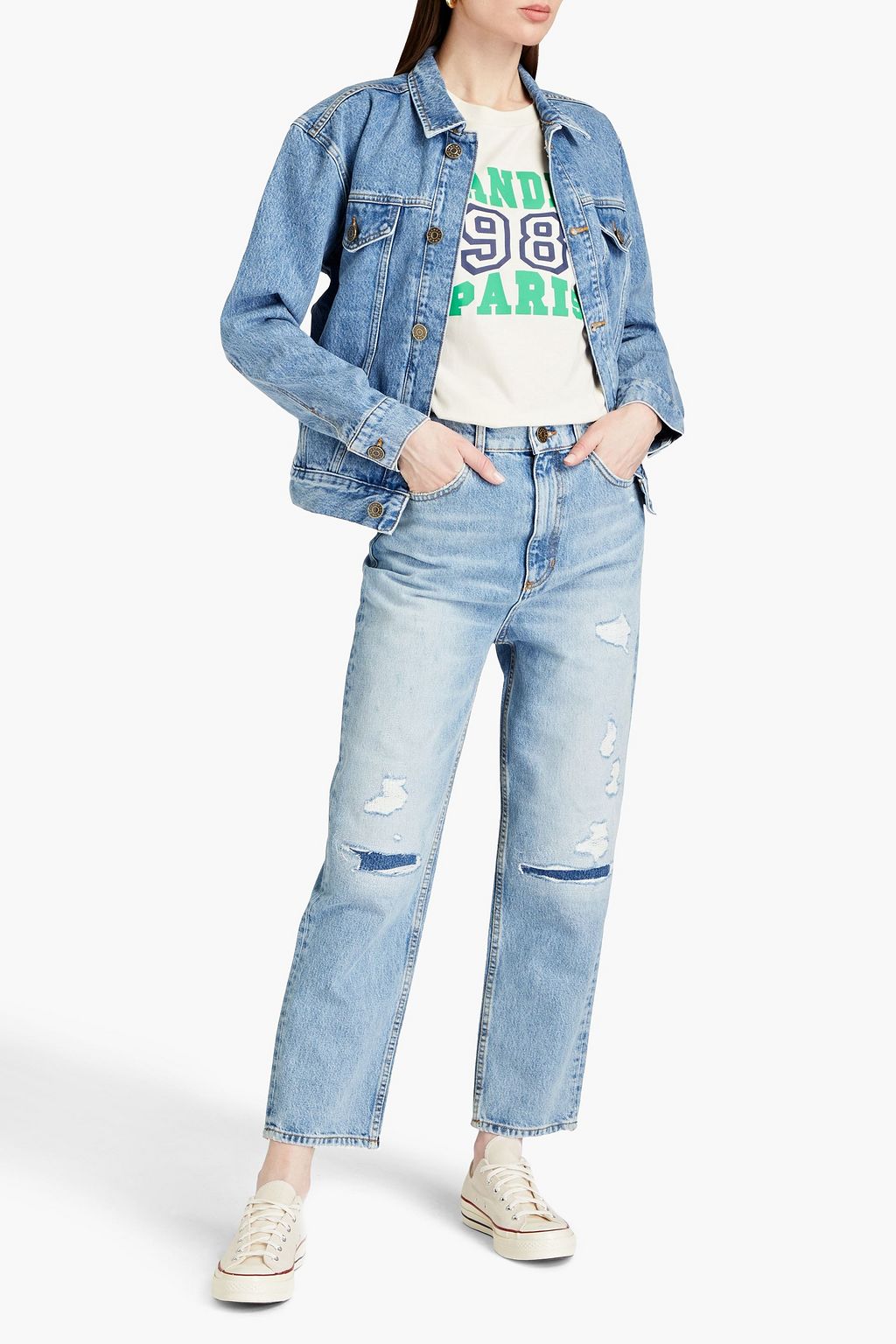 SANDRO Faded denim jacket