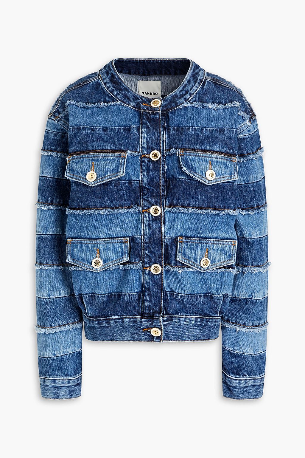 Sandro Women's Denim Jacket - Blue Jean - Size 4