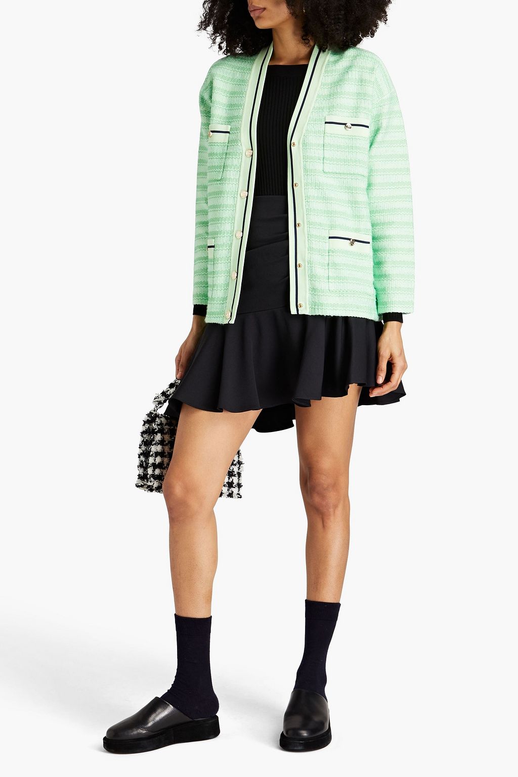 SANDRO Cardigan aus Jacquard-Strick