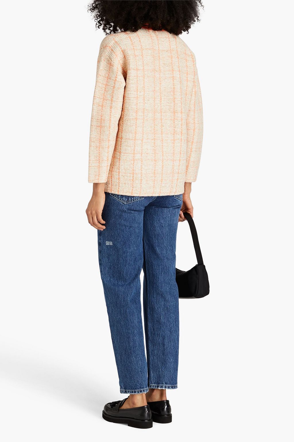 SANDRO Metallic cotton-blend cardigan