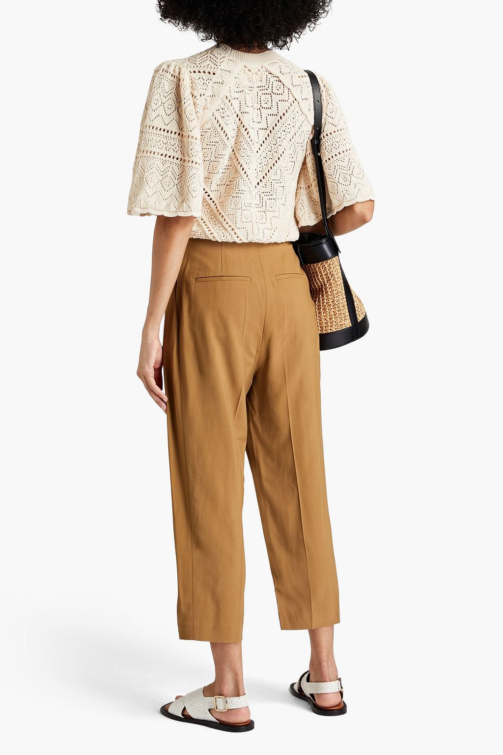 BA&SH Baphir Cropped Karottenhose aus Twill mit Falten
