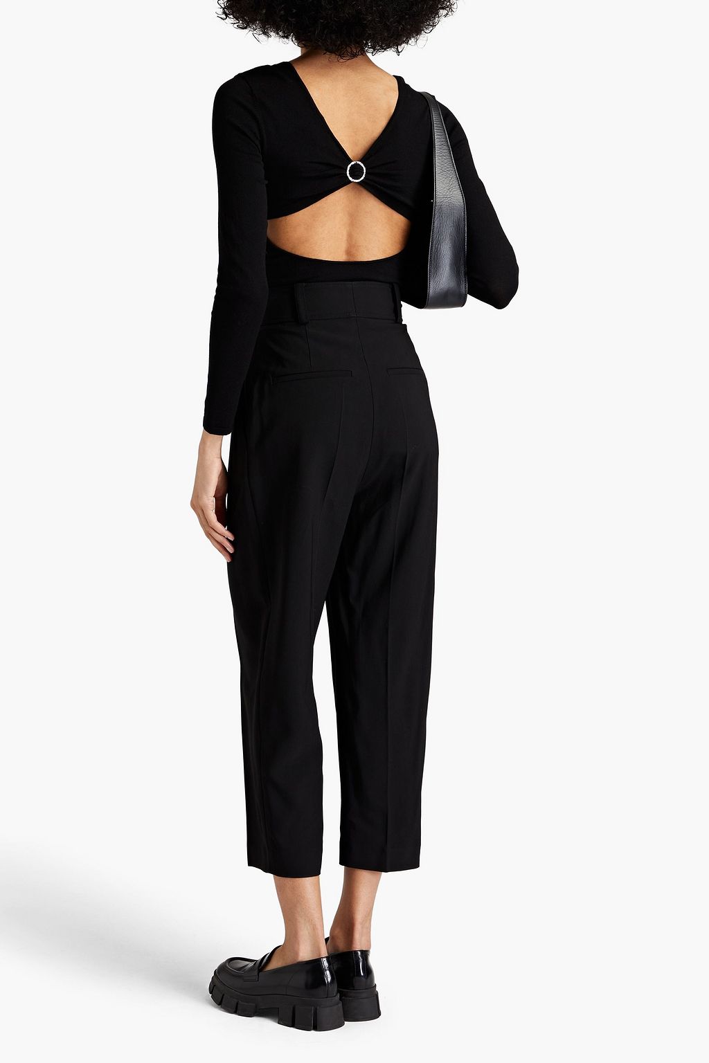BA&SH Baphir cropped pleated twill tapered pants