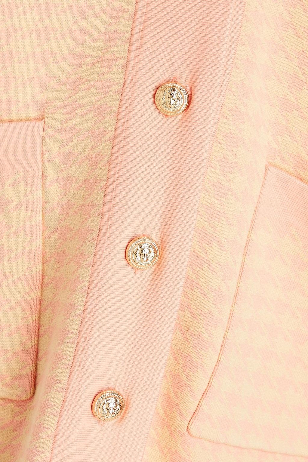 SANDRO Houndstooth knitted cardigan
