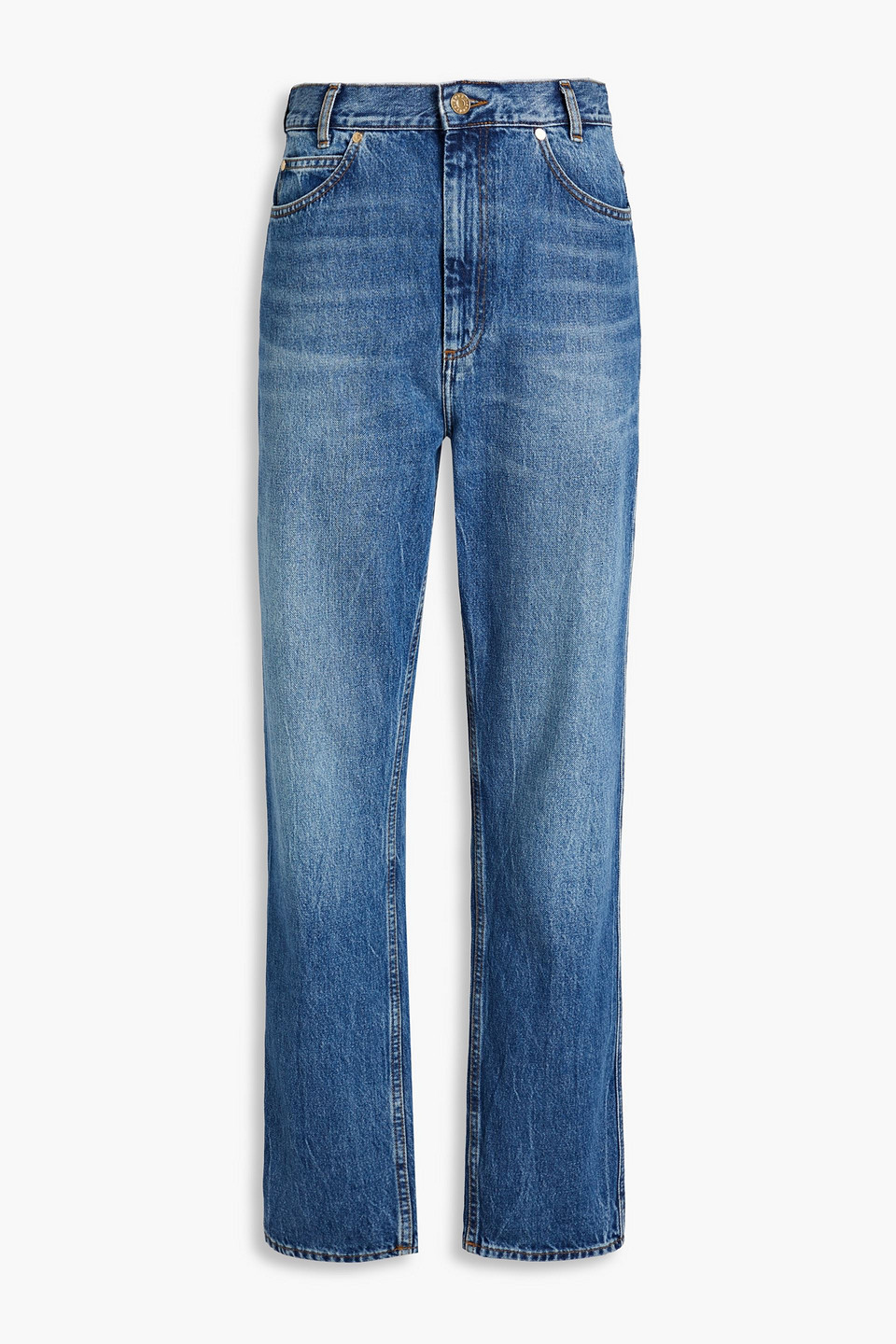 Sandro Oscar High-rise Slim-leg Jeans In Blue