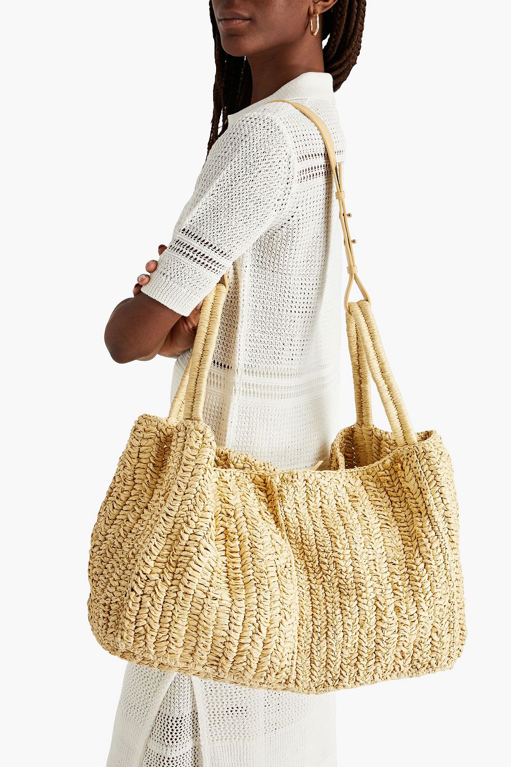 NANUSHKA The Busket raffia tote