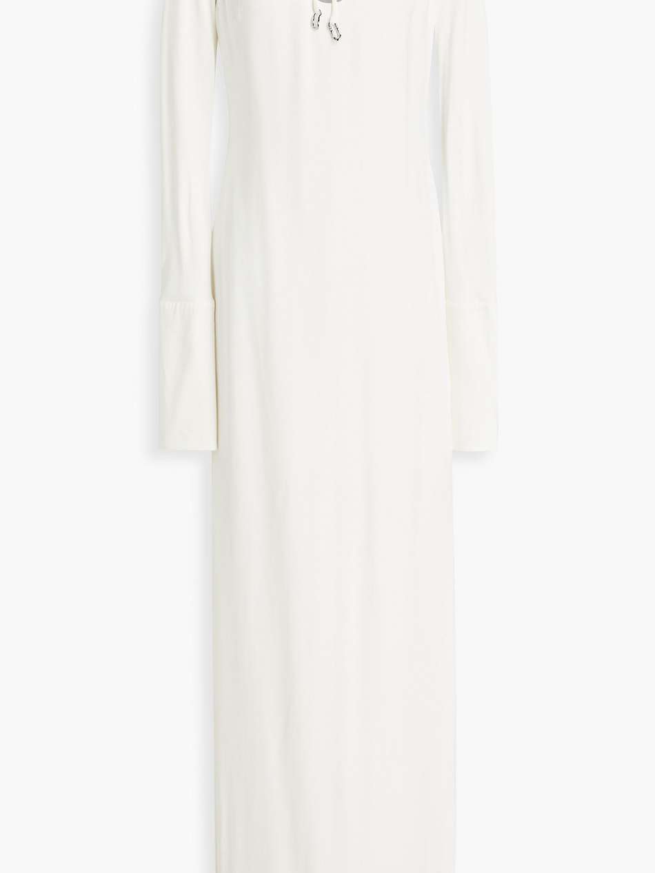 gabriella embellished crepe gown