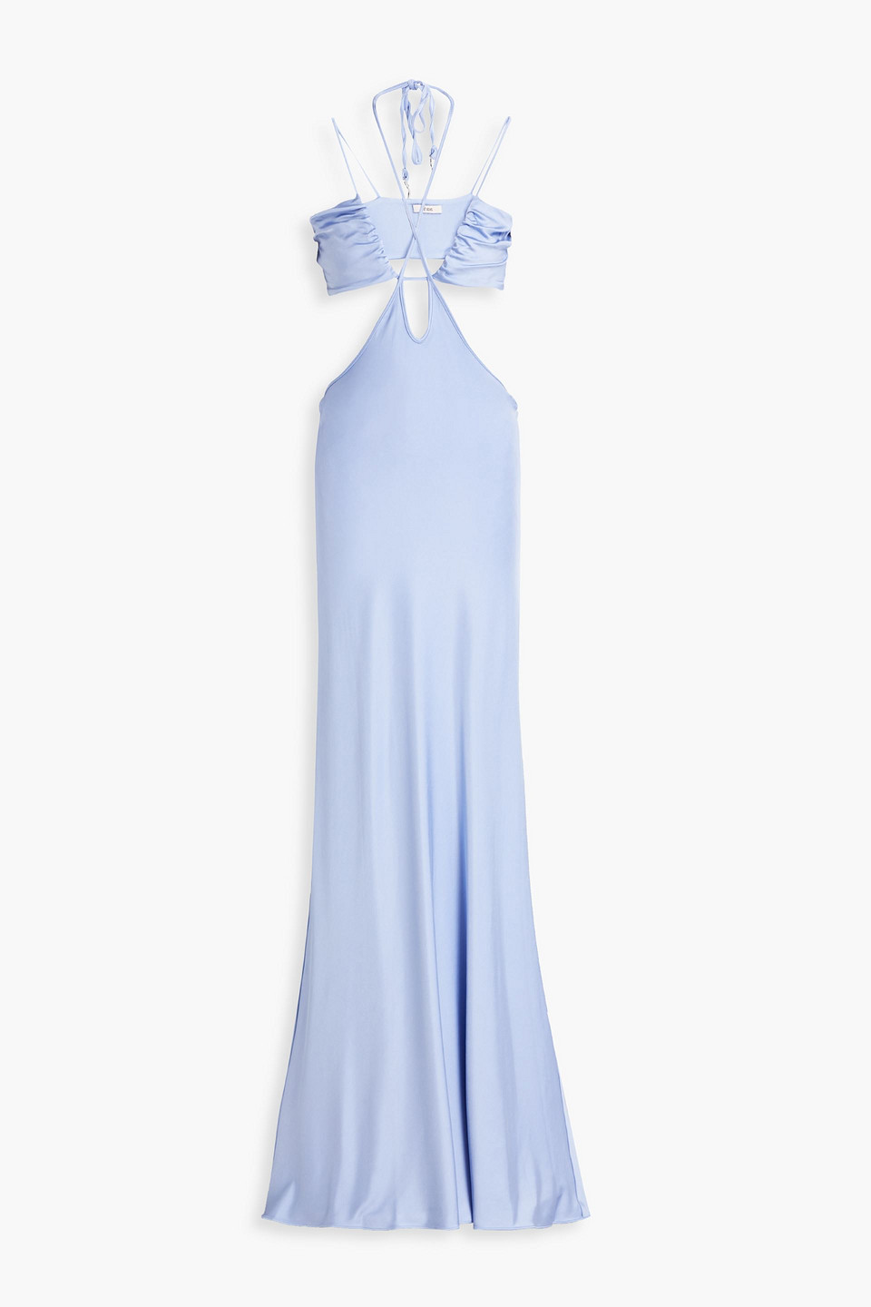 Shop Et Ochs Genesis Cutout Stretch-satin Jersey Gown In Lavender