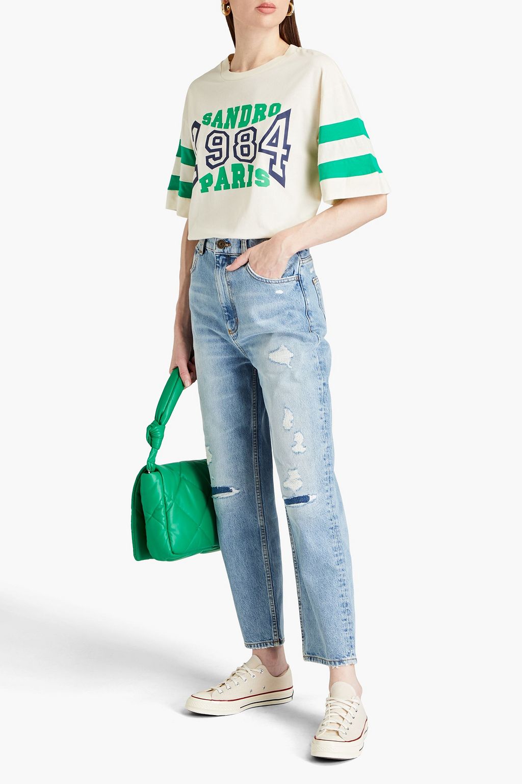 SANDRO Distressed boyfriend jeans