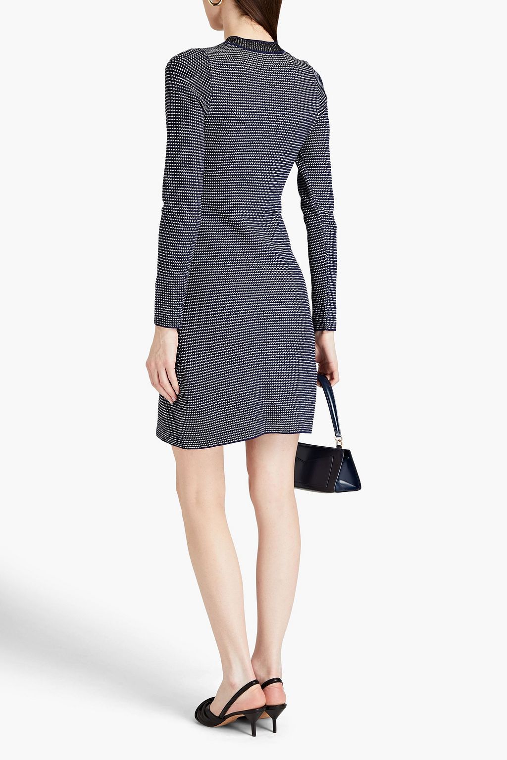 SANDRO Embellished knitted mini dress