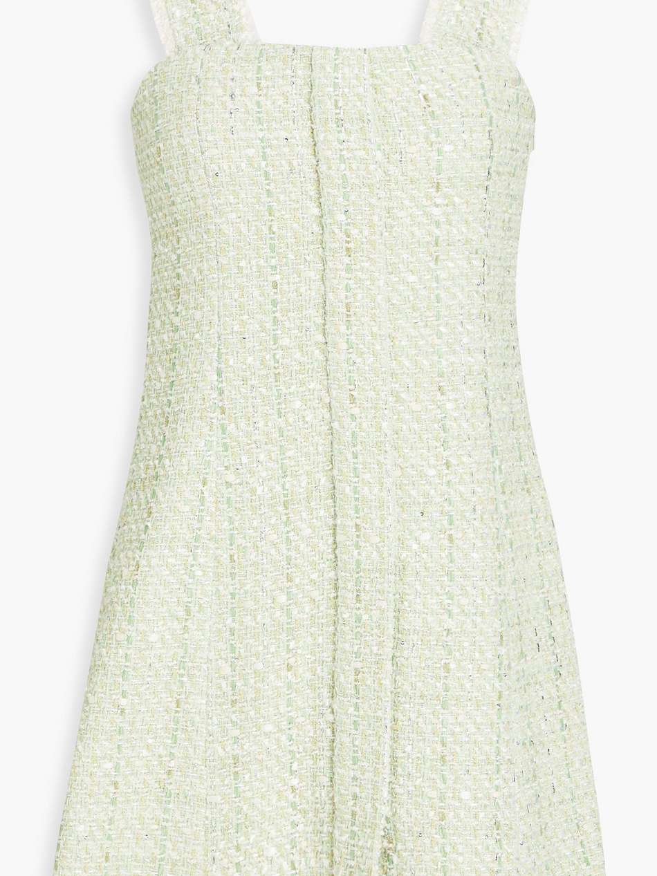 metallic bouclé-tweed mini dress