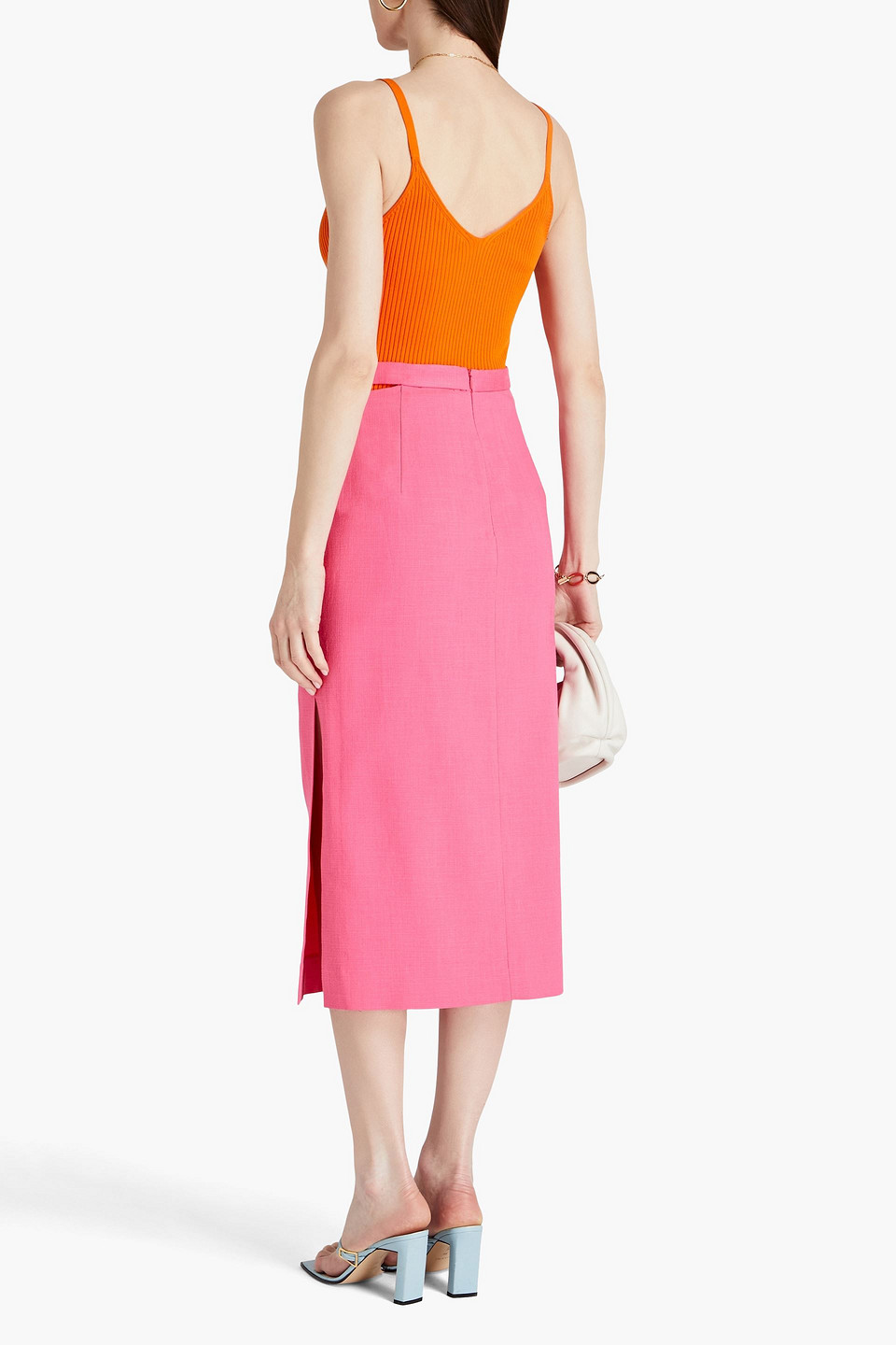 Sandro Logan V-neck Knitted Top In Orange