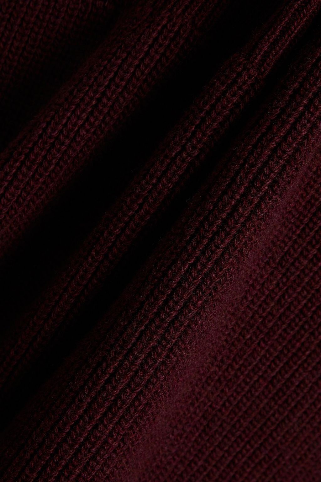 MARNI Asymmetric wool and cotton-blend turtleneck sweater
