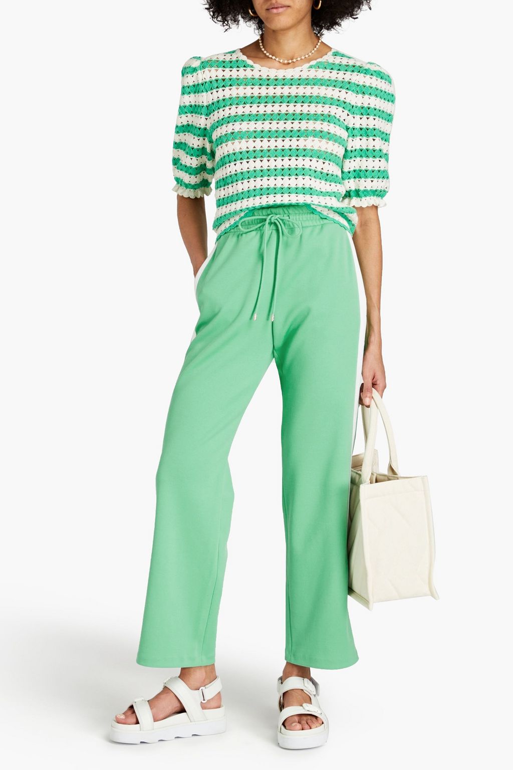 MAJE Jersey track pants
