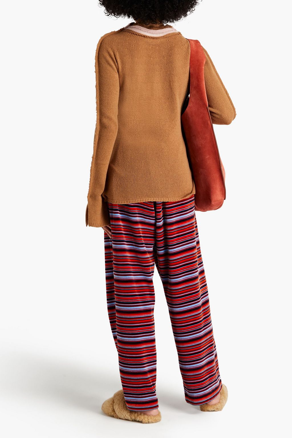 MARNI Two-tone cashmere and wool-blend sweater