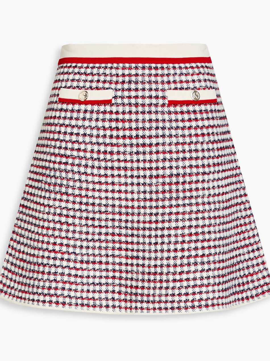 bouclé-tweed mini skirt