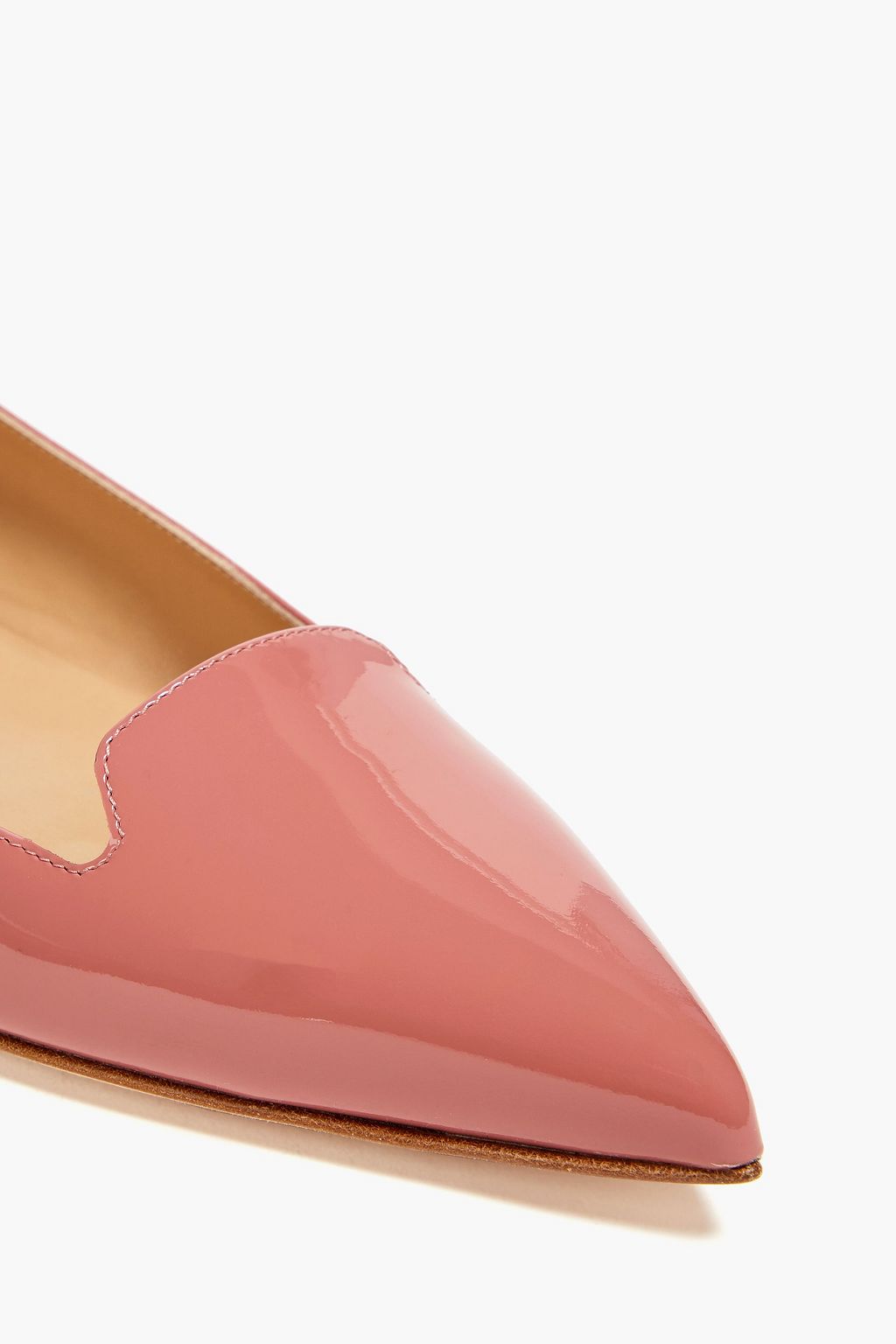 SERGIO ROSSI Patent-leather point-toe flats