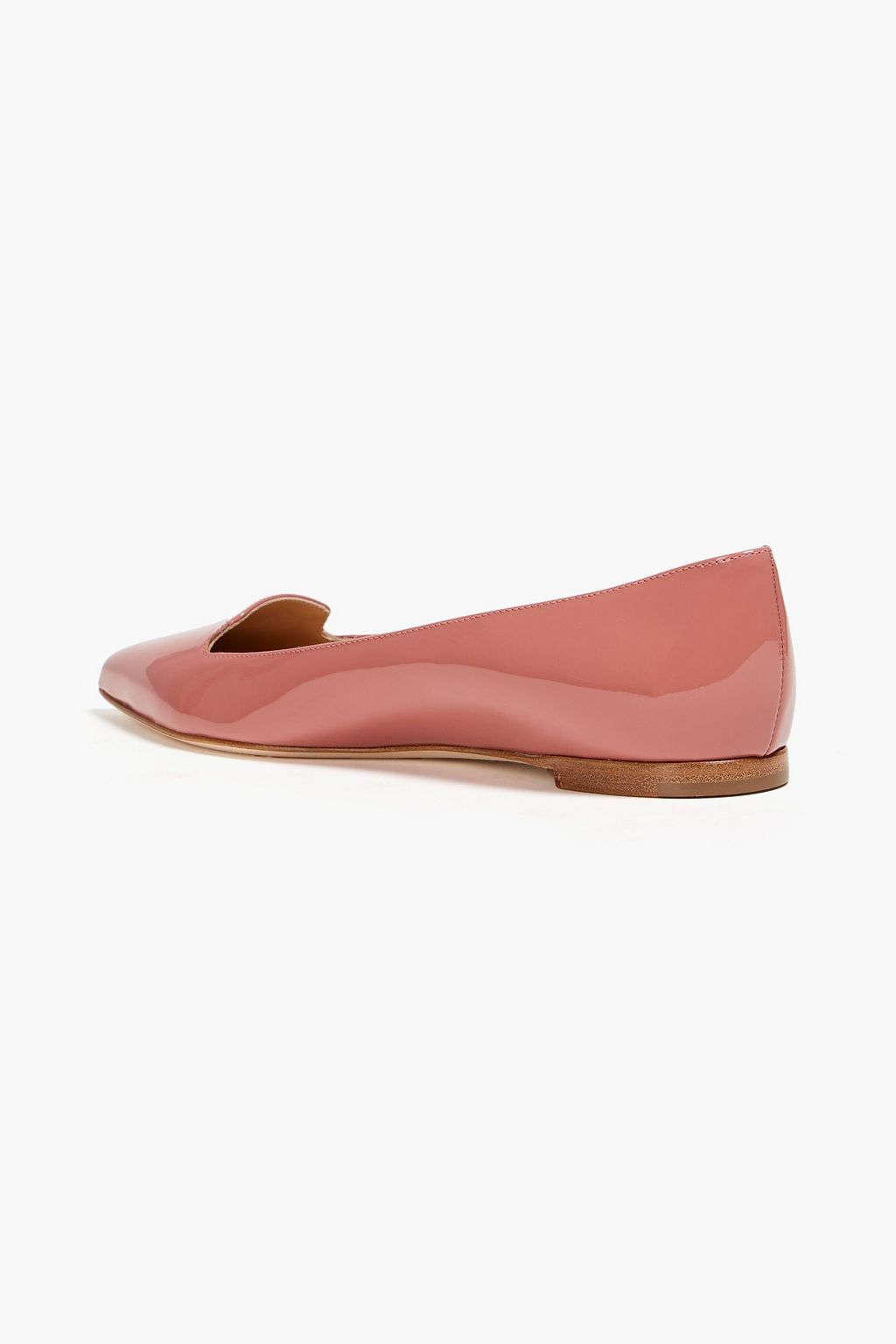 SERGIO ROSSI Patent-leather point-toe flats