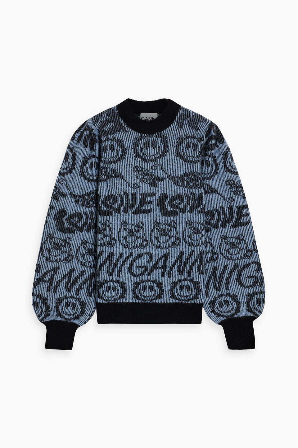 GANNI Intarsia Sweater - Blue