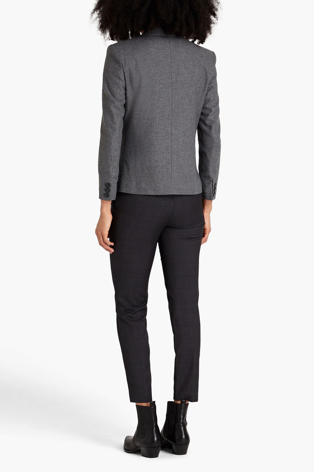 BA&SH Bazra double-breasted mélange flannel blazer