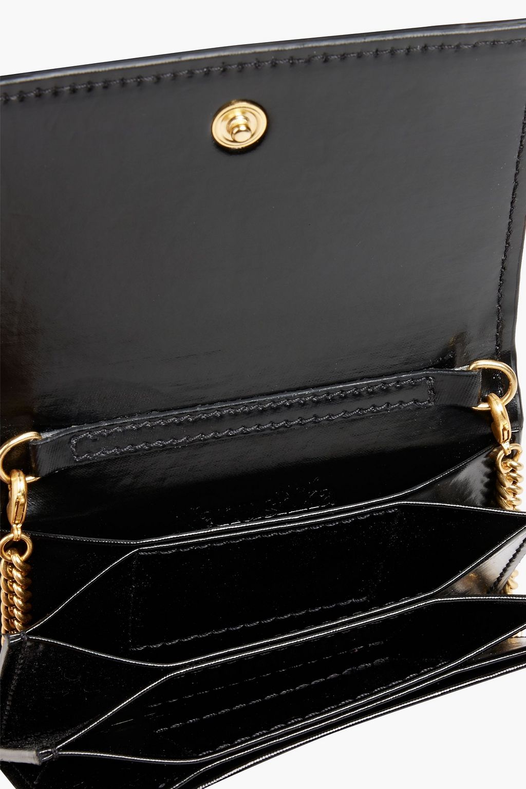 NANUSHKA Kingsley vegan patent-leather cardholder