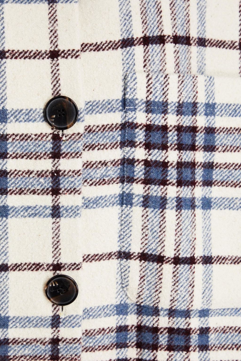 BA&SH Checked brushed flannel shirt