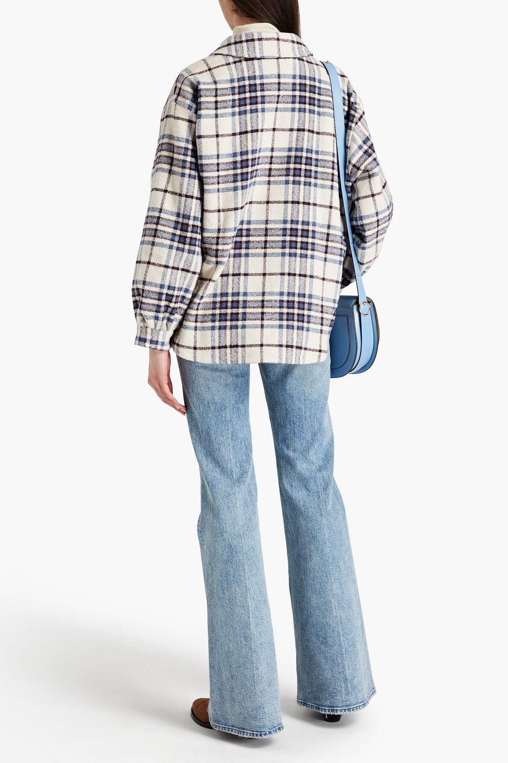 BA&SH Checked brushed flannel shirt