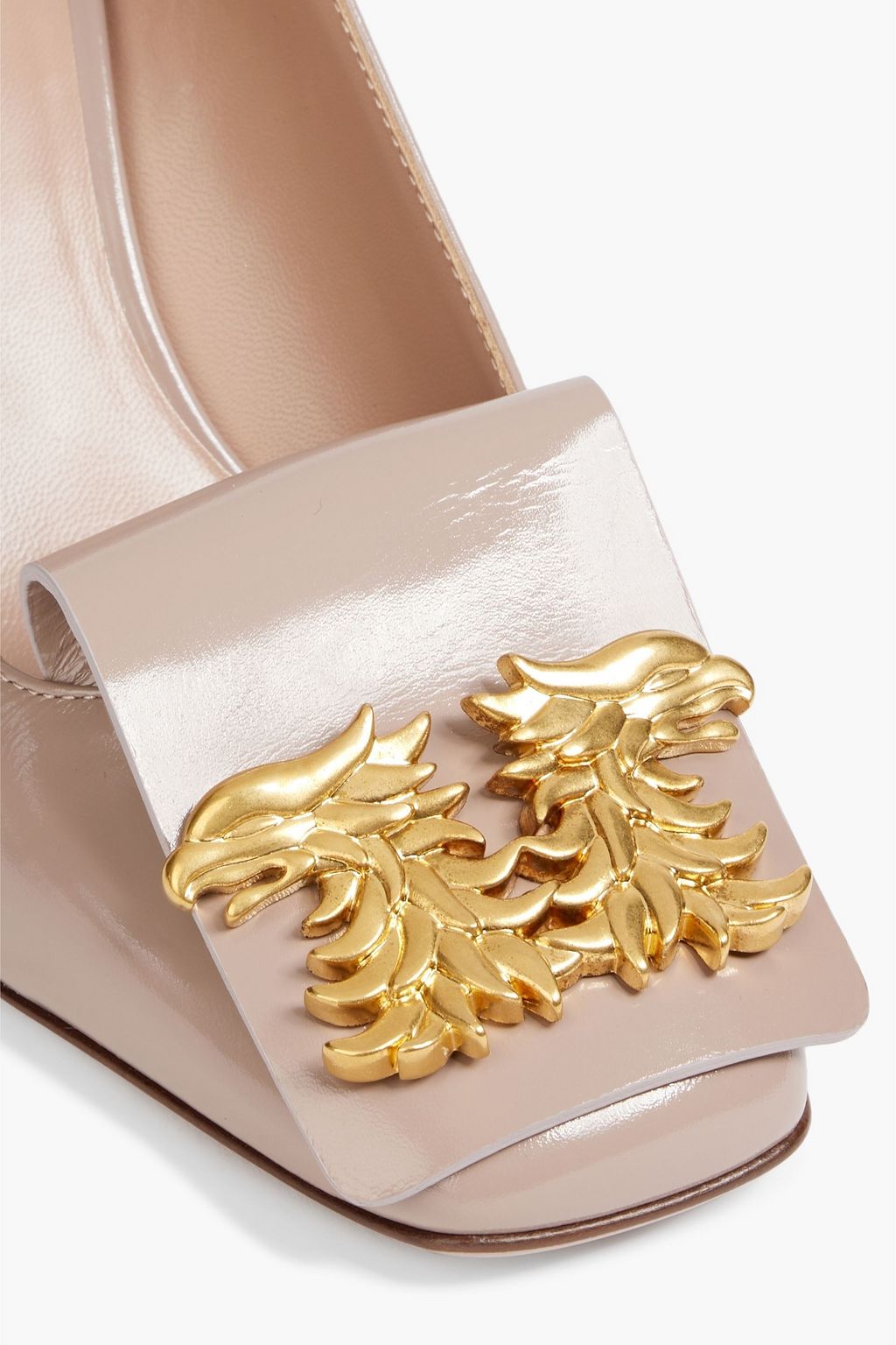 VALENTINO GARAVANI Maison Gryphons embellished suede pumps