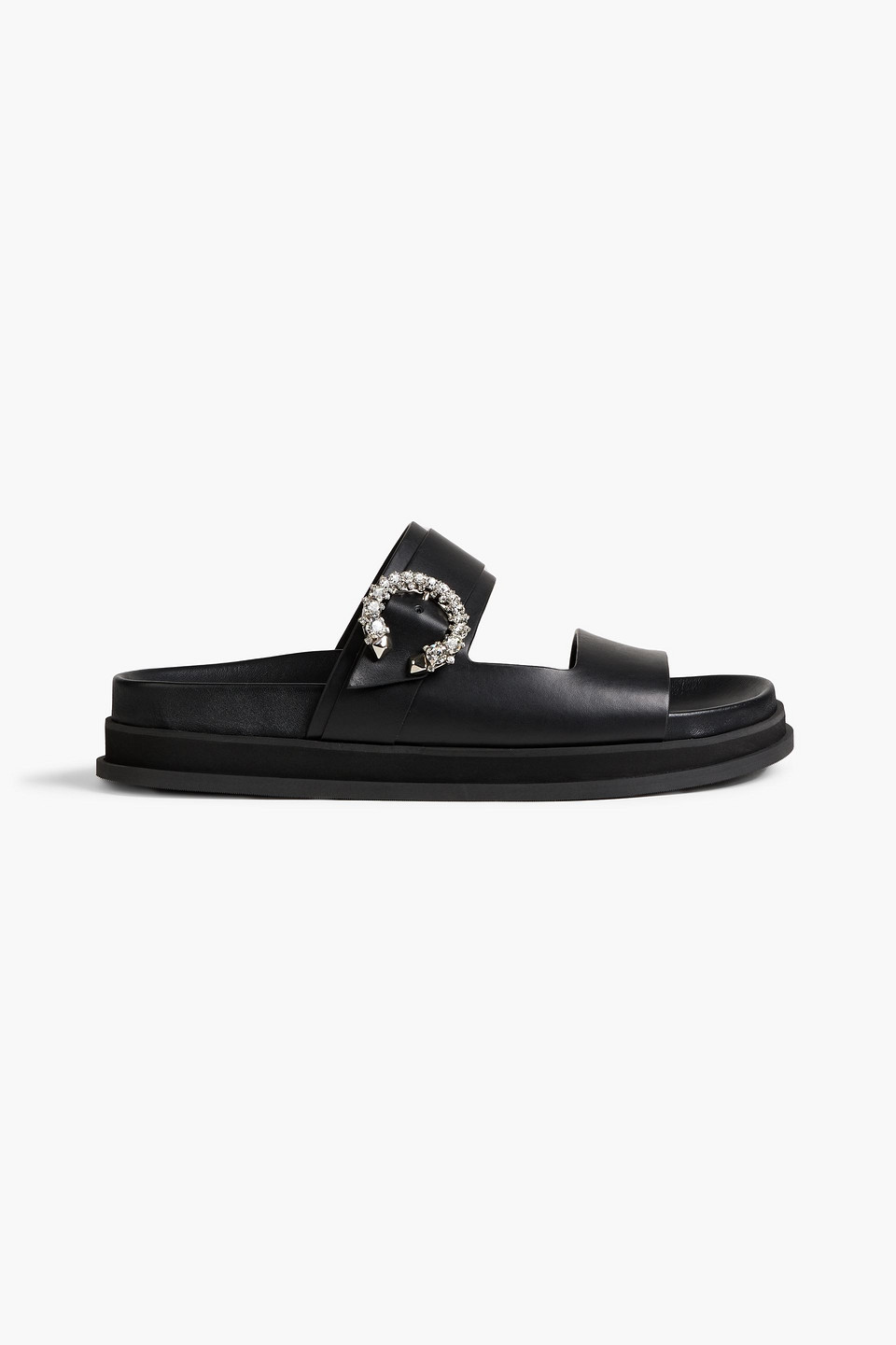 JIMMY CHOO MARGA EMBELLISHED LEATHER SANDALS,3074457345635194142