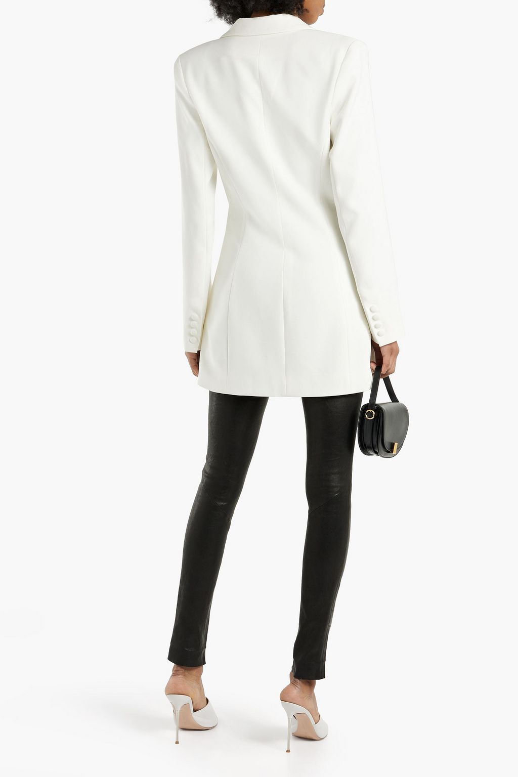 NICHOLAS Ruched crepe blazer