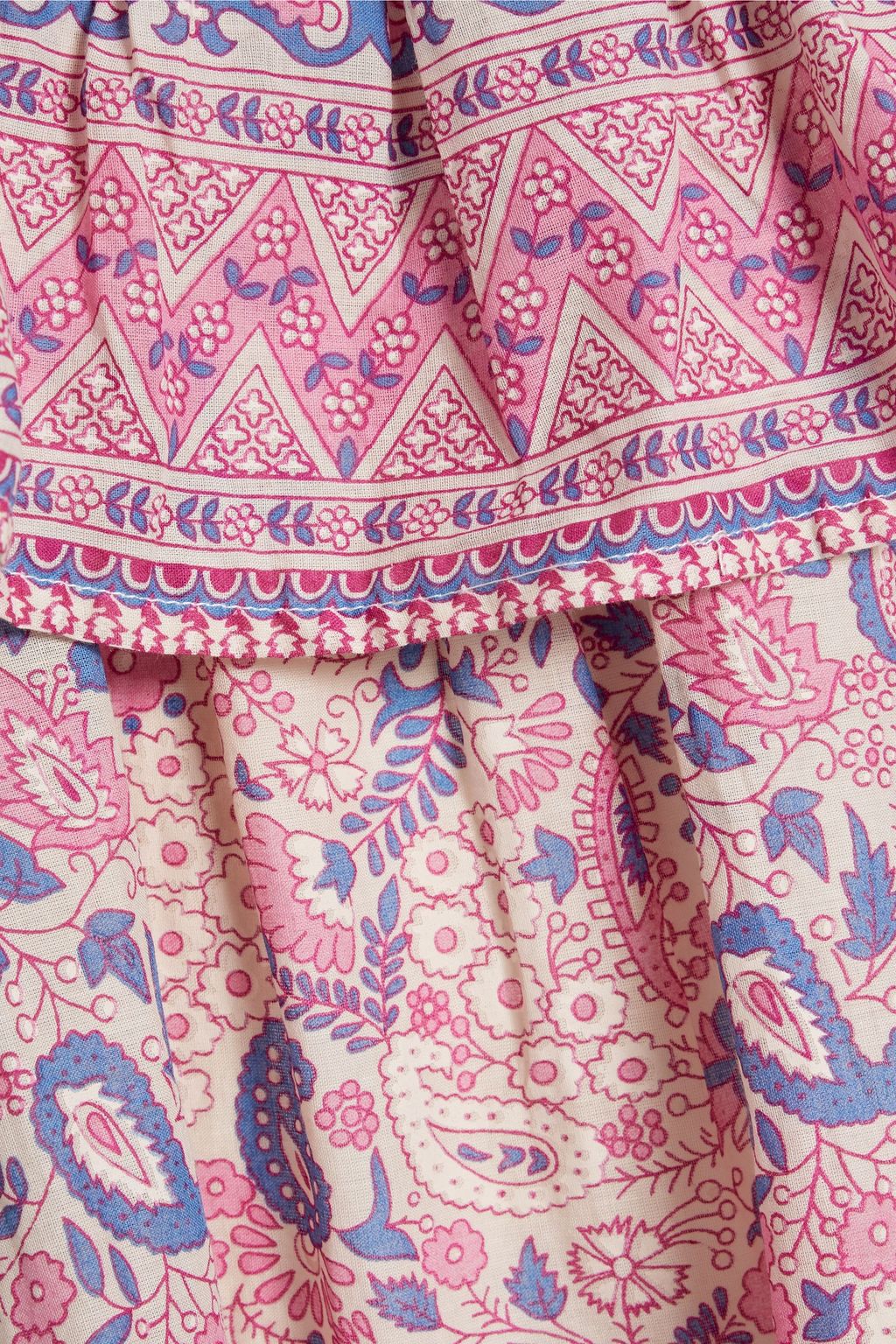 ANTIK BATIK Cold-shoulder paisley-print cotton-voile maxi dress
