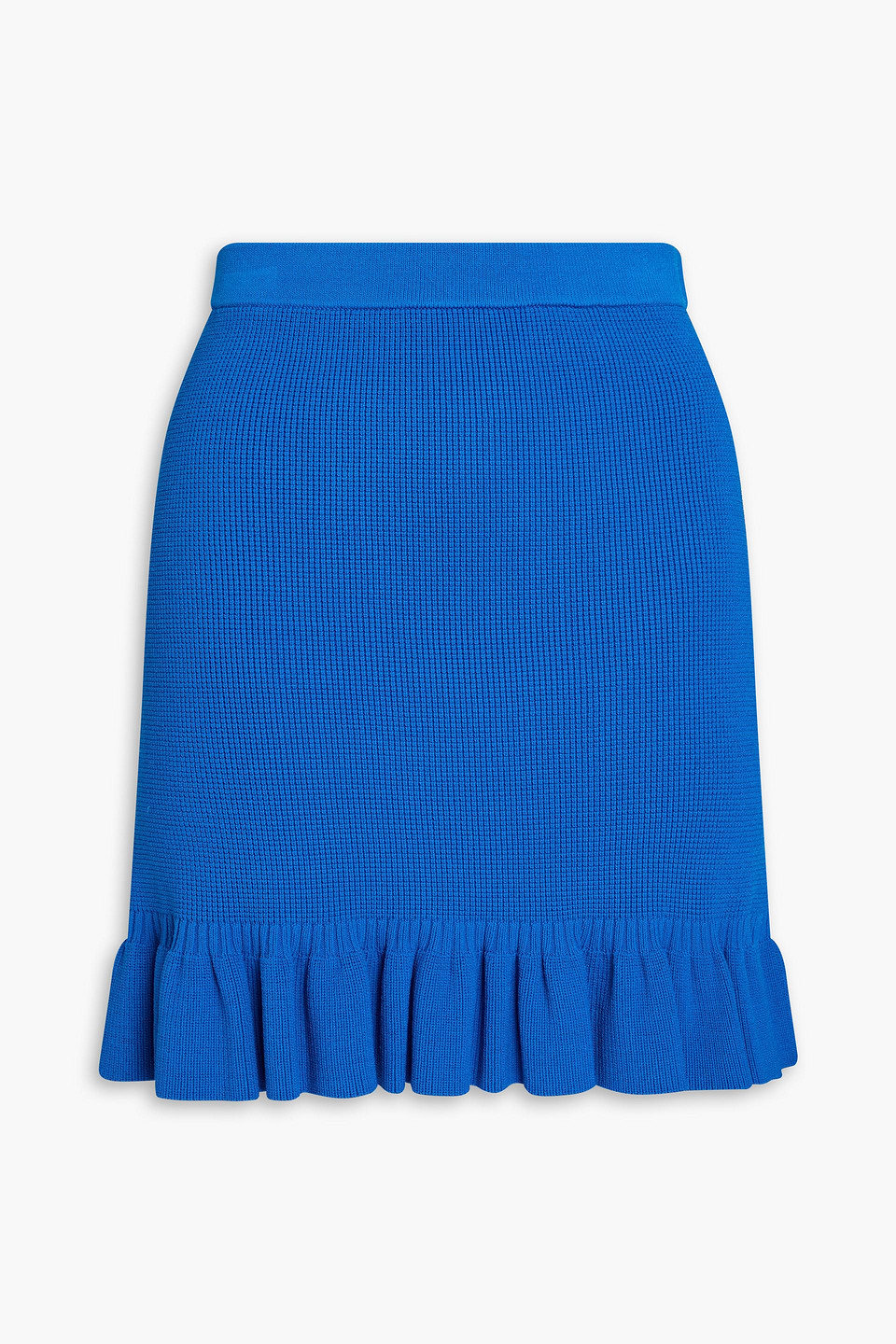 Sandro Knitted Mini Skirt In Blue