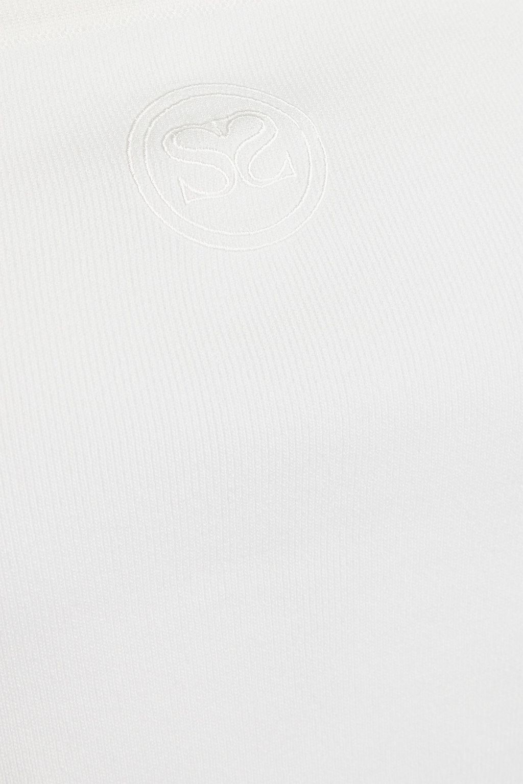 SANDRO Cropped stretch-knit top