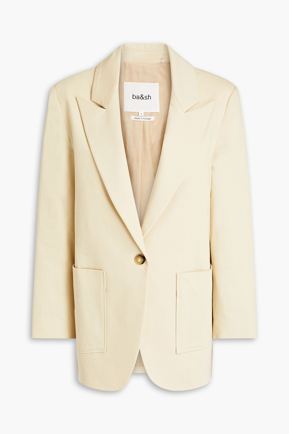Ba&sh Soon Stretch-cotton Twill Blazer In Neutral