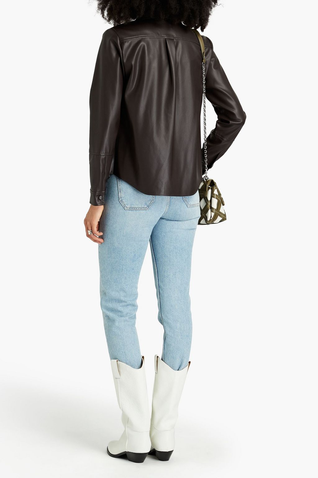 BA&SH Fina faux leather shirt