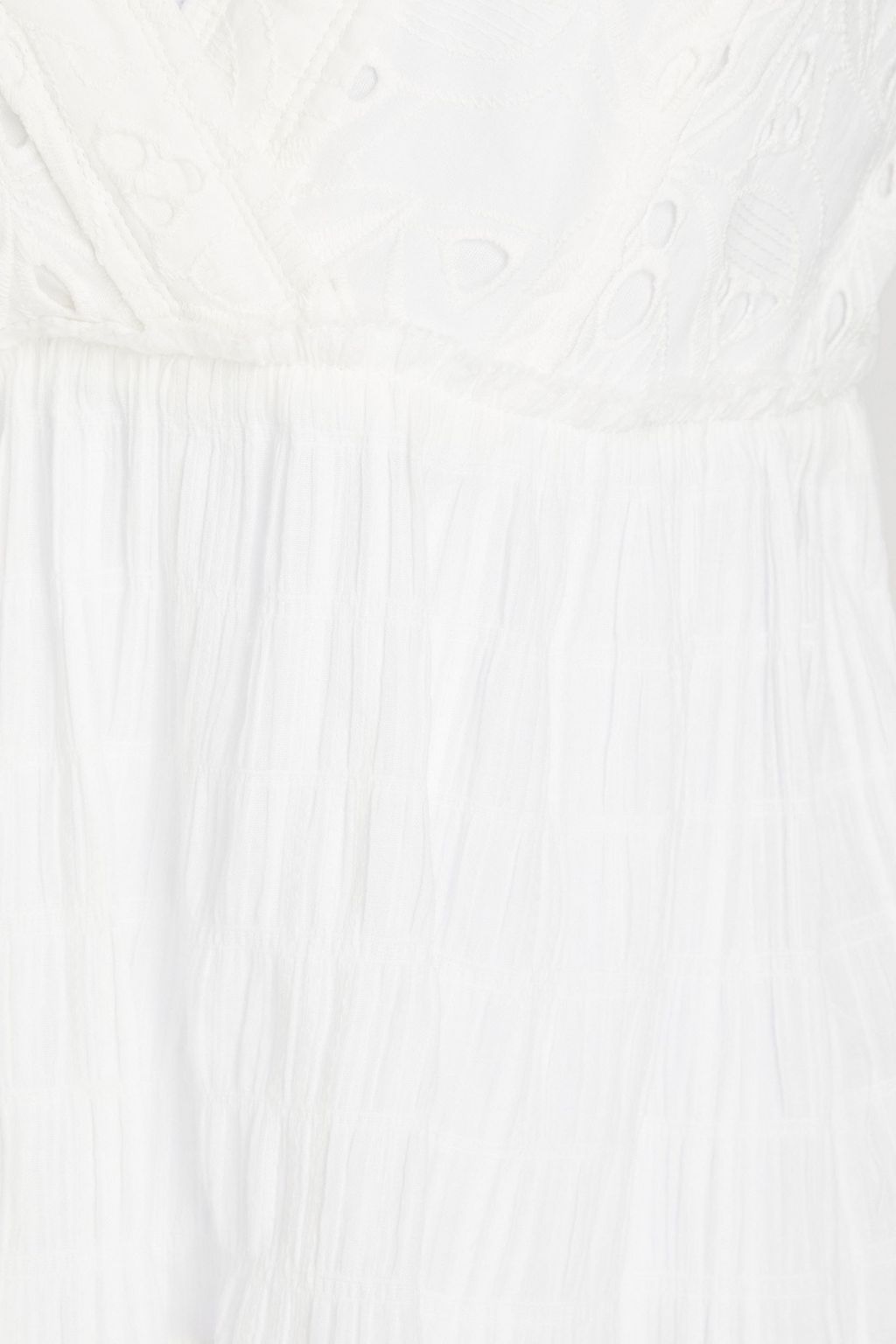 IRO Tie-detailed broderie anglaise cotton top