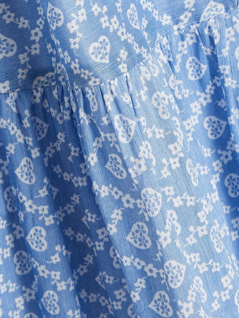 tiered floral-print crepe mini dress