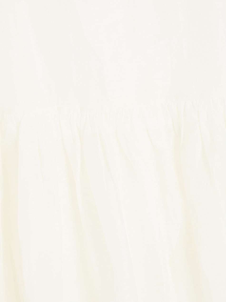 ruffled linen and silk-blend maxi dress