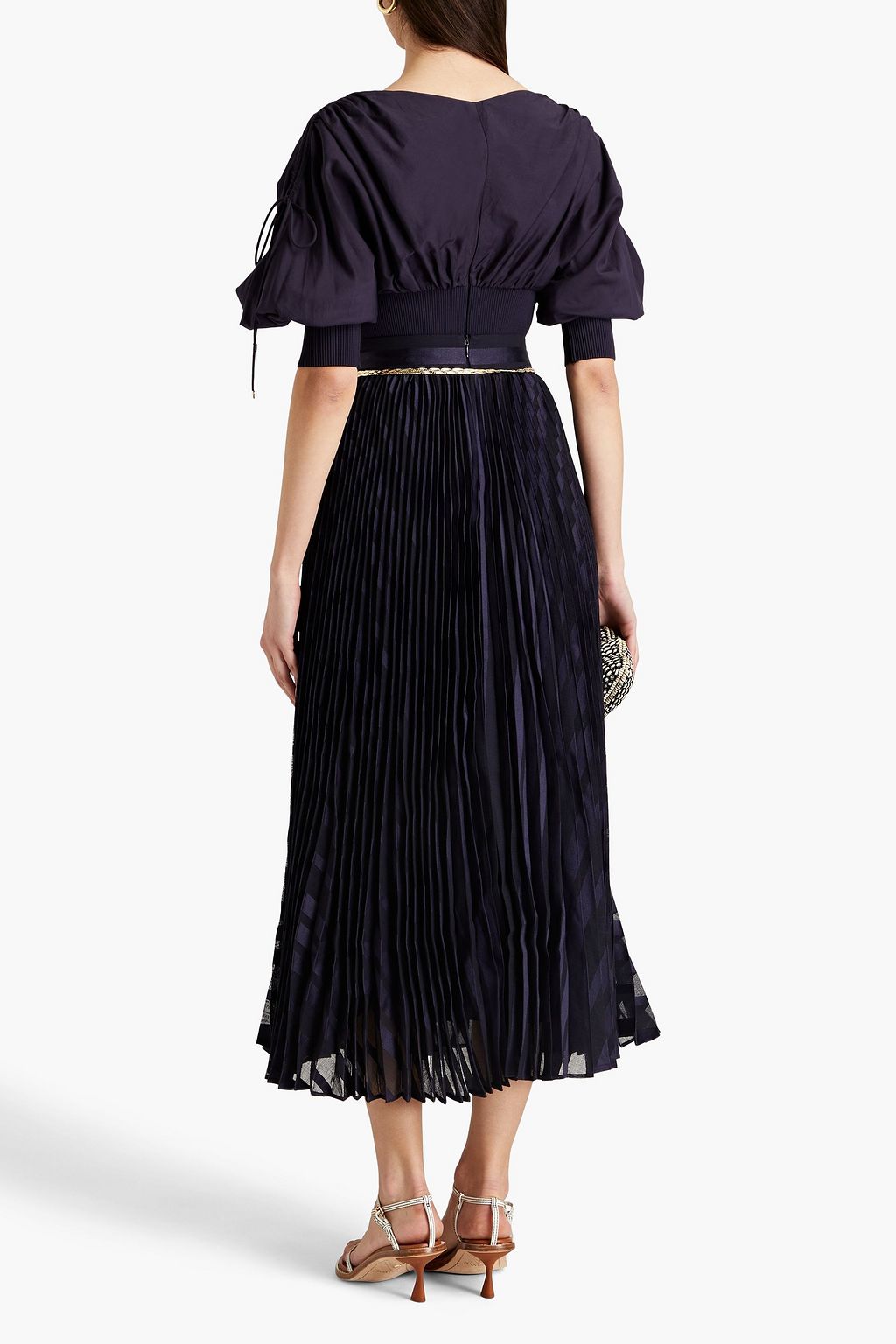 ZIMMERMANN Plissierter Midirock aus Jacquard