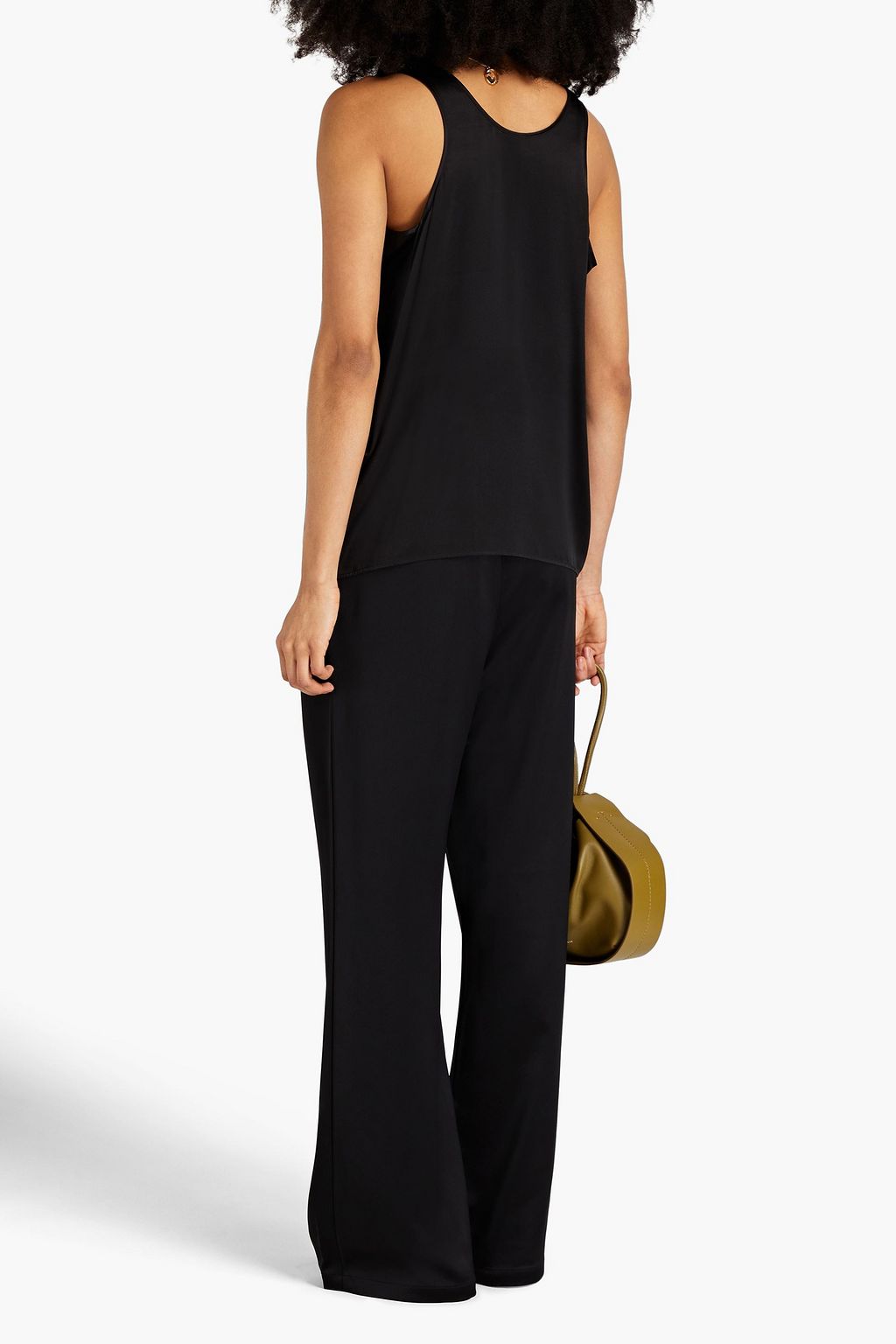 TOTEME Draped silk-satin top