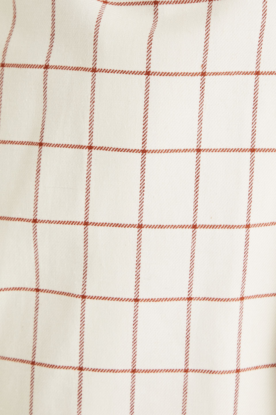 Zimmermann Dancer Checked Cotton-blend Twill Coat In Ivory