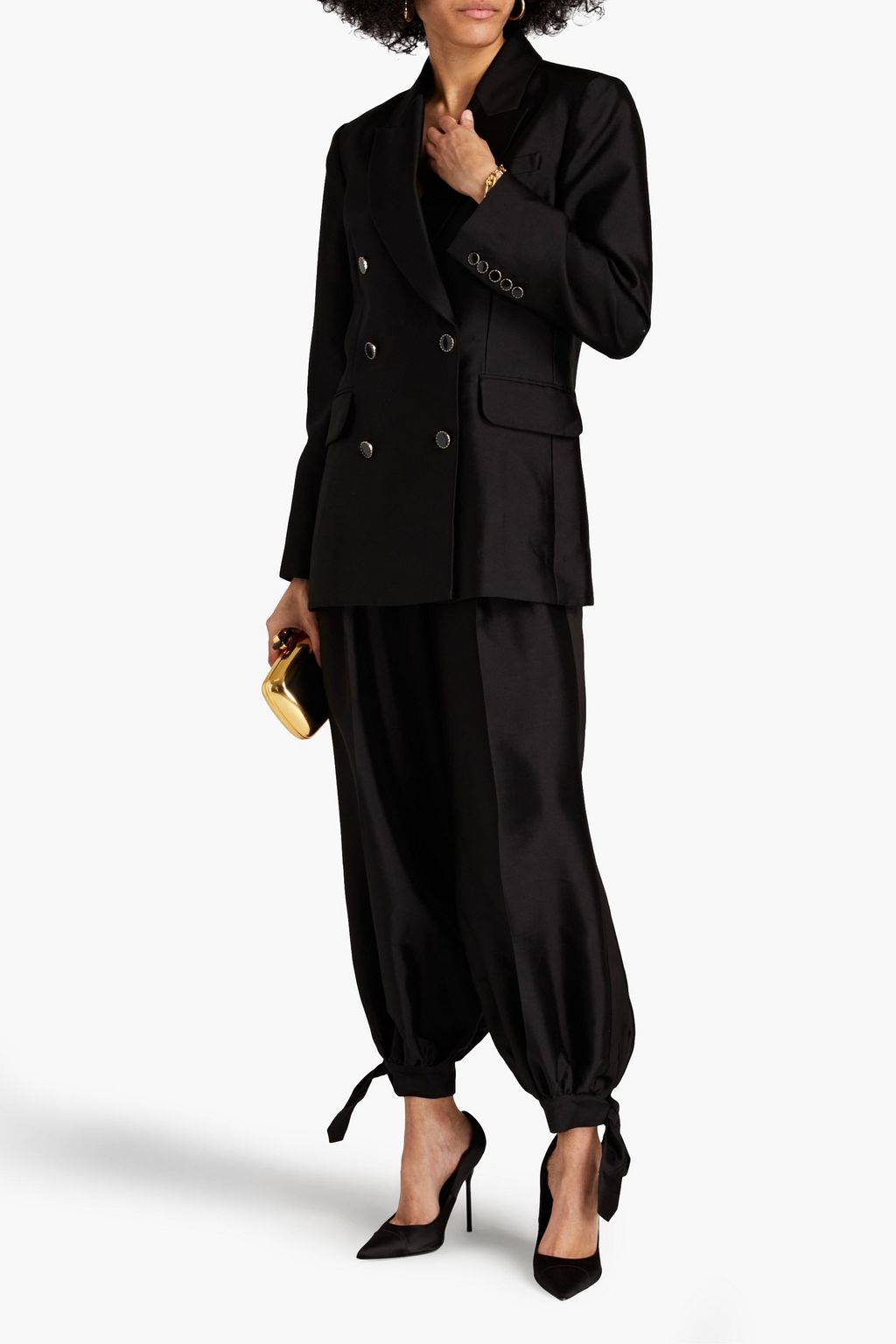 ZIMMERMANN Double-breasted wool and silk-blend blazer
