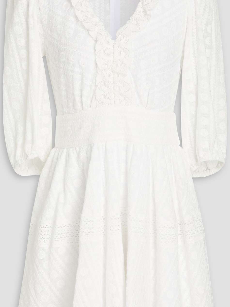 embroidered cotton mini dress