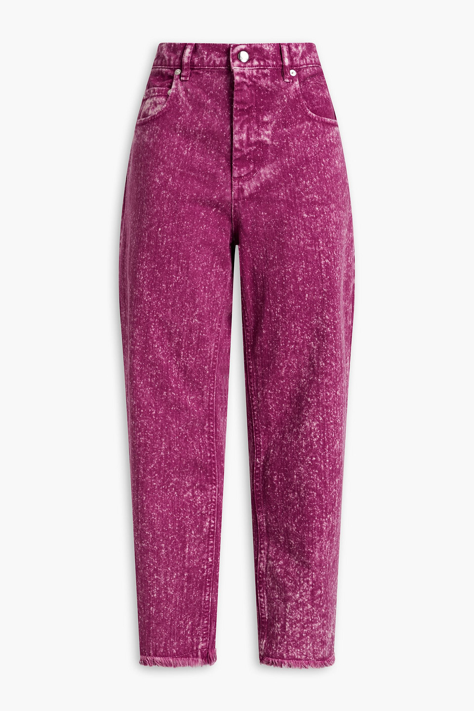 Marni Tie-dyed High-rise Straight-leg Jeans In Purple