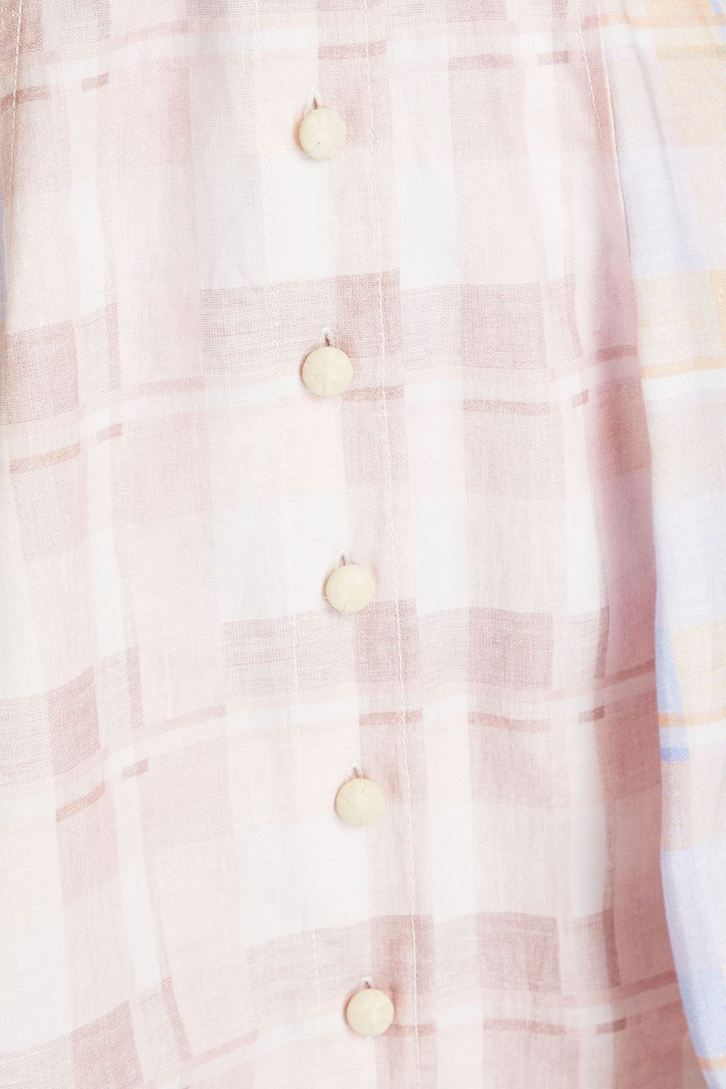 ZIMMERMANN Belted checked linen mini shirt dress