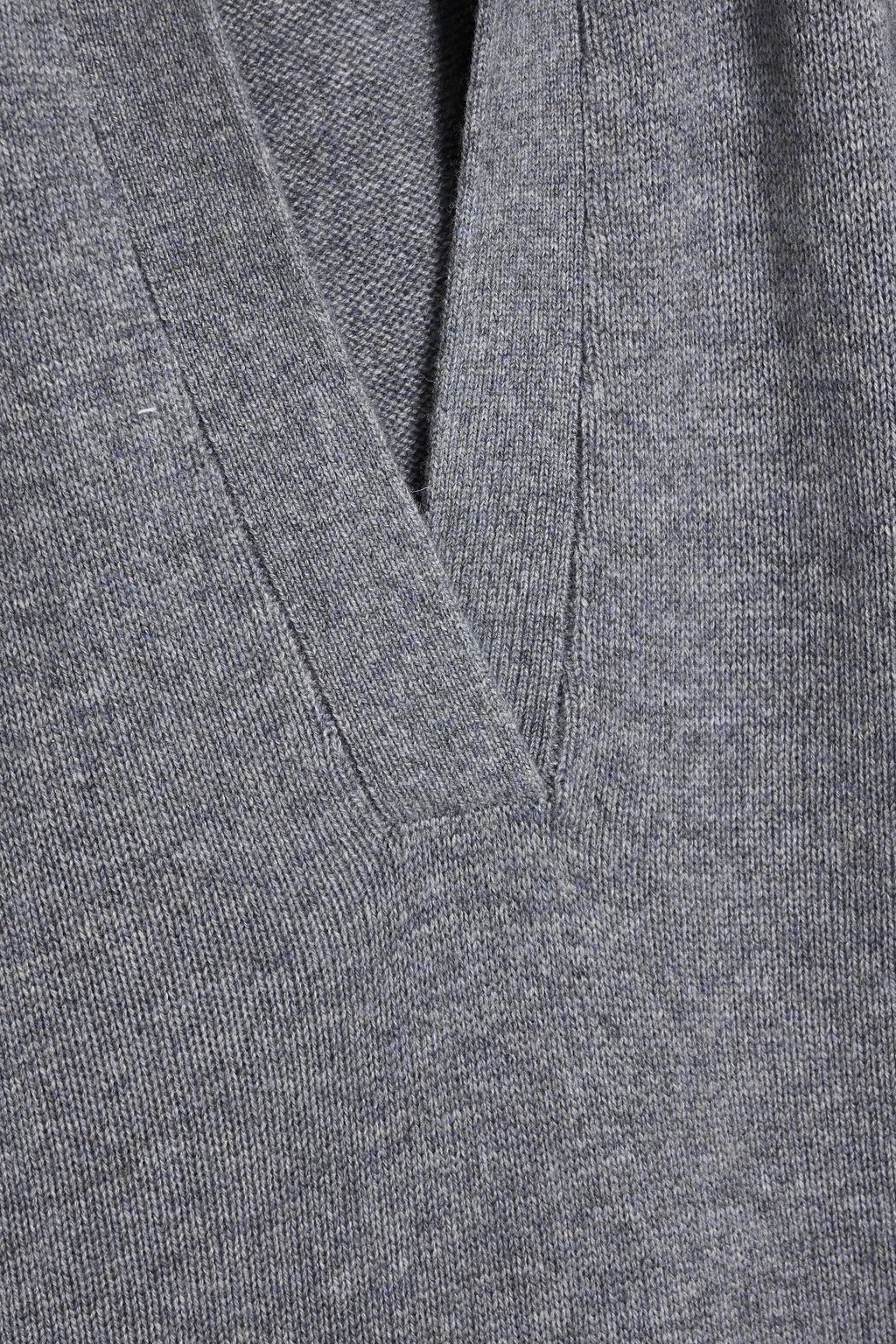 KAREN THOMAS Mélange wool and cashmere-blend midi dress