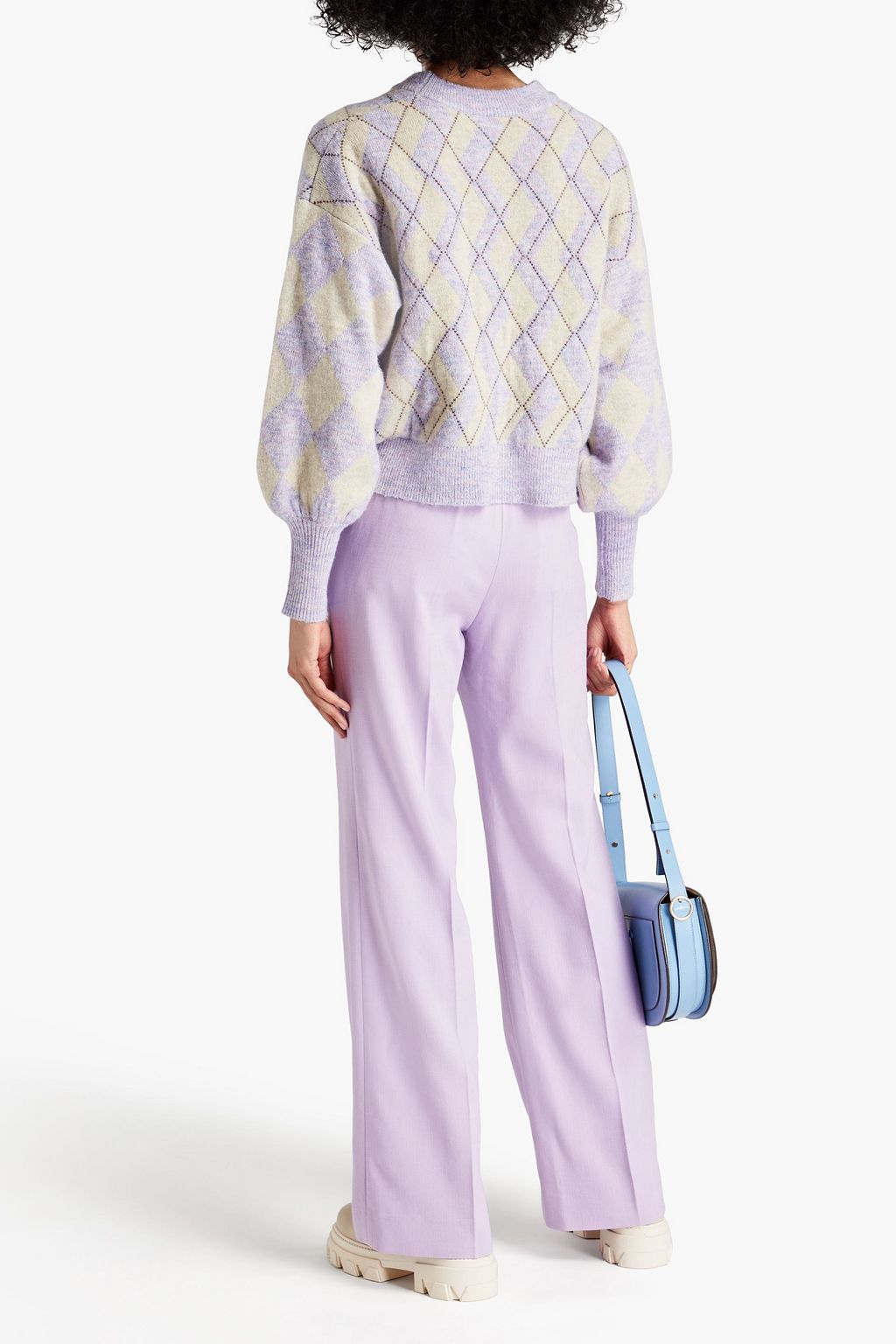 SANDRO Grain de poudre straight-leg pants