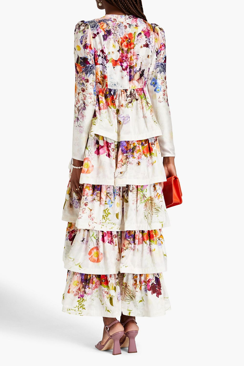 ZIMMERMANN Prima tiered floralprint silksatin maxi dress THE